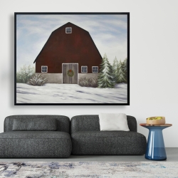 Encadré 48 x 60 - C'est l'hiver à la ferme