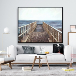 Framed 48 x 60 - Relaxing beach