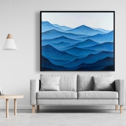Framed 48 x 60 - Dark calm ocean waves