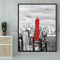 Framed 48 x 60 - Empire state building of new york