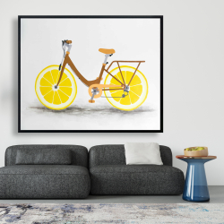 Framed 48 x 60 - Lemon wheel bike
