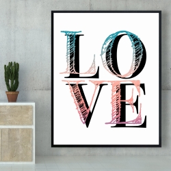 Framed 48 x 60 - Colorful love