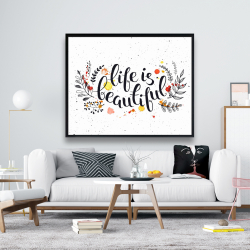 Encadré 48 x 60 - La vie est belle