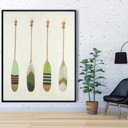 Framed 48 x 60 - Colorful nautical oars