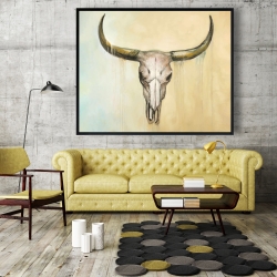 Framed 48 x 60 - Cow skull