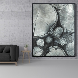 Framed 48 x 60 - Textured wooden logs