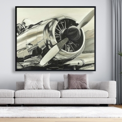 Framed 48 x 60 - Vintage aircraft