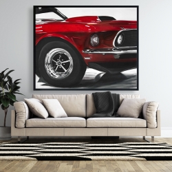 Framed 48 x 60 - Classic red car