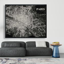 Framed 48 x 60 - Airplane satellite view