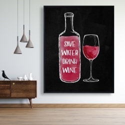Encadré 48 x 60 - Sauvez l'eau buvez du vin