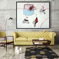 Framed 48 x 60 - Eventful hockey game