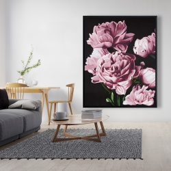 Encadré 48 x 60 - Pivoines roses