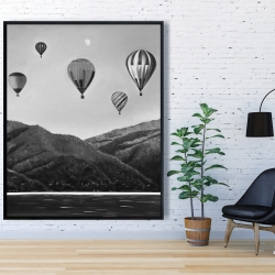 Framed 48 x 60 - Air balloon landscape