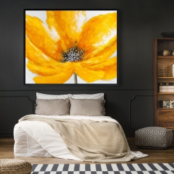 Encadré 48 x 60 - Grosse fleur jaune