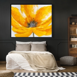 Framed 48 x 60 - Big yellow flower