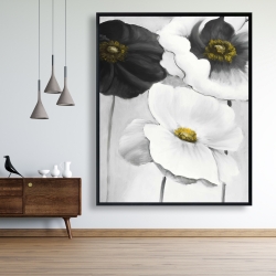 Framed 48 x 60 - Assorted white flowers