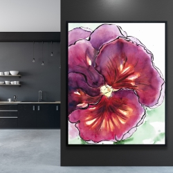 Framed 48 x 60 - Blossoming orchid with wavy petals