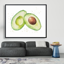 Framed 48 x 60 - Watercolor open avocado