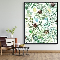 Encadré 48 x 60 - Motif cocotte de pins