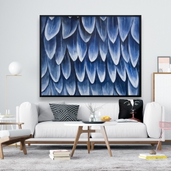 Encadré 48 x 60 - Plumage bleu