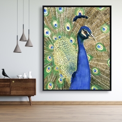 Encadré 48 x 60 - Paon