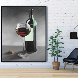 Encadré 48 x 60 - Bouteille de bourgogne