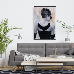 Magnétique 20 x 30 - Audrey hepburn de style abstrait vue de dos