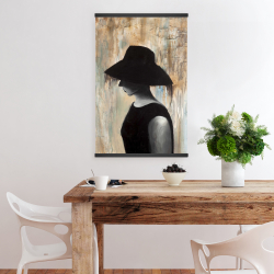Magnétique 20 x 30 - Audrey hepburn avec un grand chapeau