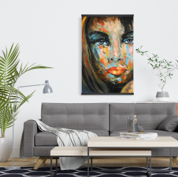 Magnétique 20 x 30 - Portrait coloré de femme