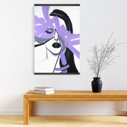 Magnetic 20 x 30 - Abstract purple woman portrait