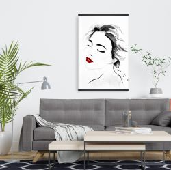 Magnetic 20 x 30 - Right side watercolor serenely lady portrait