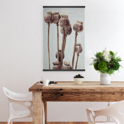 Magnétique 20 x 30 - Plantes à tête de pavot sépia