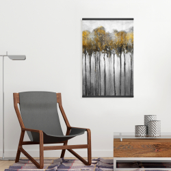 Magnétique 20 x 30 - Forêt abstraite jaune