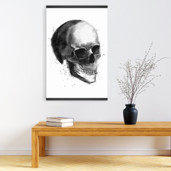 Magnétique 20 x 30 - Crâne noir et blanc