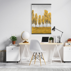 Magnetic 20 x 30 - Seven abstract yellow trees
