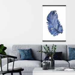 Magnetic 20 x 30 - Watercolor blue feather