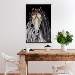 Magnetic 20 x 30 - Abstract horse with curly mane
