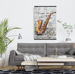 Magnétique 20 x 30 - Graffiti d'un saxophone