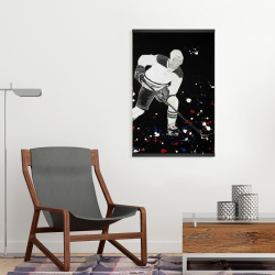 Magnétique 20 x 30 - Joueur de hockey prêt l'action