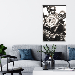 Magnetic 20 x 30 - Realistic sepia motorcycle 