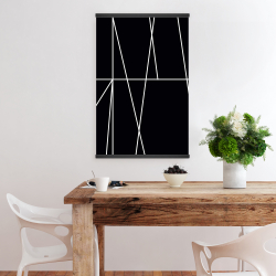 Magnétique 20 x 30 - Rayures blanches sur fond noir