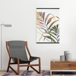 Magnétique 20 x 30 - Feuilles de palmiers tropicaux à l'aquarelle