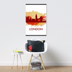 Magnétique 20 x 30 - Silhouette en éclats de peinture de londre