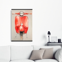 Magnetic 20 x 30 - Small red moped