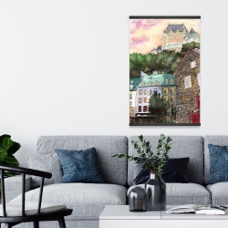 Magnétique 20 x 30 - Château frontenac dans le petit champlain