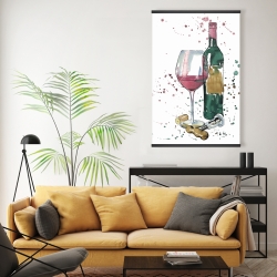 Magnétique 20 x 30 - Bouteille de vin rouge