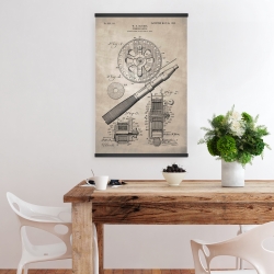 Magnetic 20 x 30 - Beige blueprint of a fishing reel