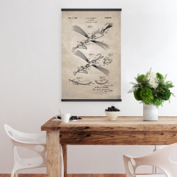 Magnetic 20 x 30 - Beige blueprint of a fish lure