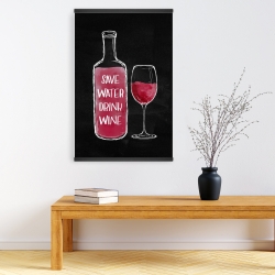 Magnétique 20 x 30 - Sauvez l'eau buvez du vin