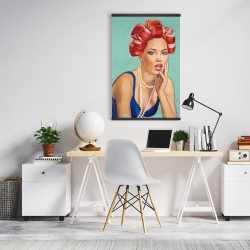 Magnetic 20 x 30 - Pin up girl with curlers